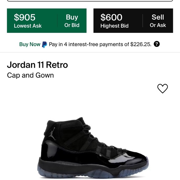 Jordan 11 cap and gown size 13 men’s no box - Picture 7 of 7